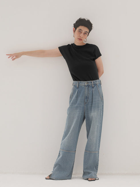 SHORT SLEEVE RIB TEE / Y241-81020-5